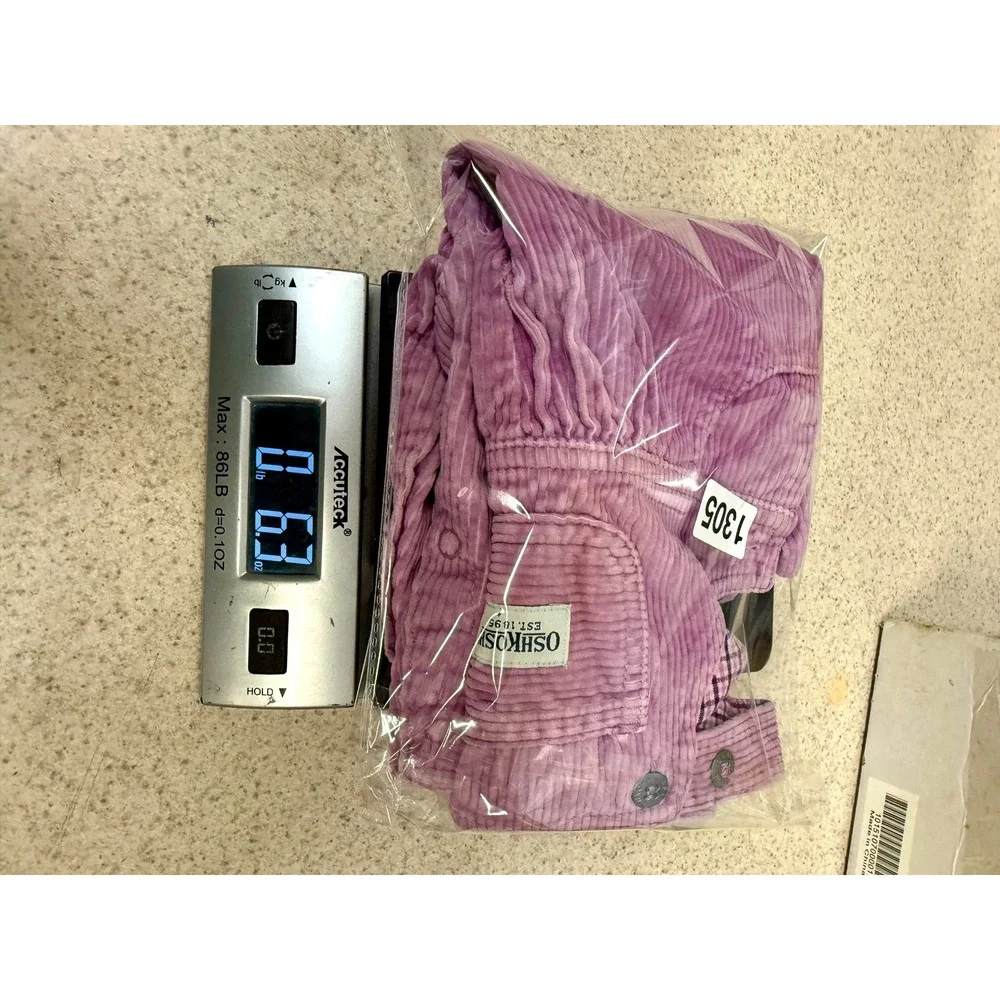 Vintage 90s Osh Kosh‎ B'Gosh Girls Pink Overalls Elephant Corduroy USA Size 3-6
